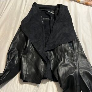 Suede & faux leather jacket